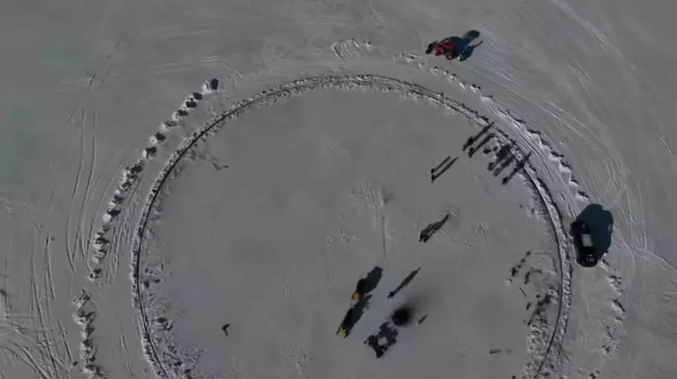 Amazing Ice Carousel Caught On Video in Upstate New York
