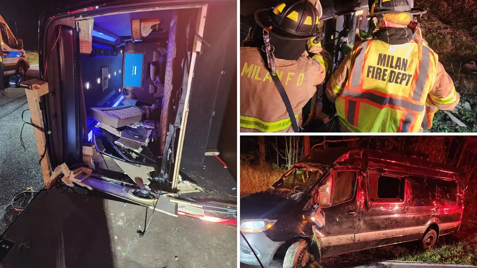 Early Morning Party Bus Rollover Traps 6 in Milan, NY